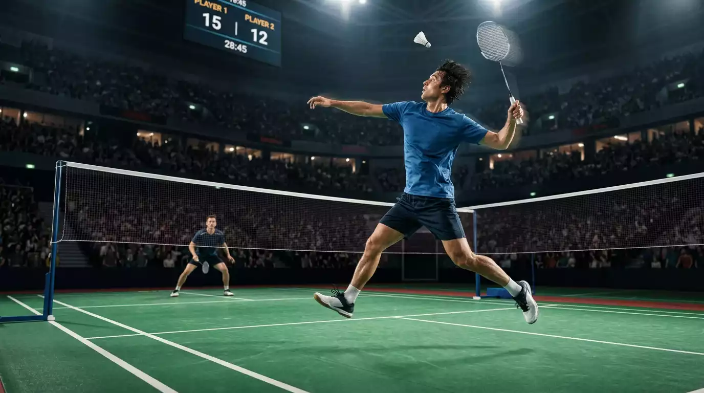 Игрова сцена на All England Open Super 1000 с топ играчи на корта