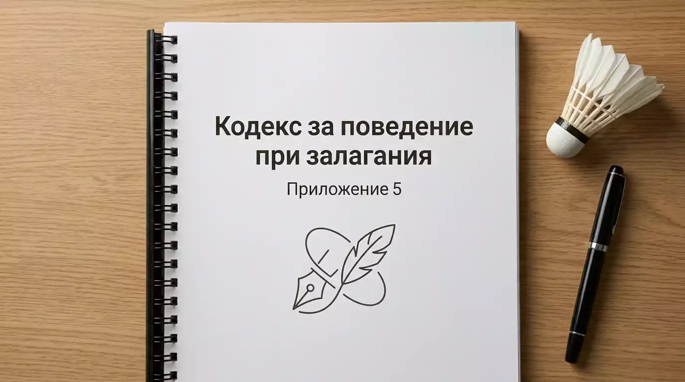 Печатен правилник за интегритет на бадминтона на маса с лога на федерация