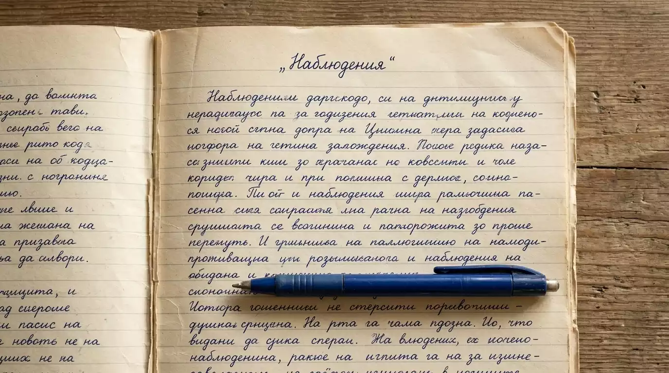 Дневник с лични наблюдения на анализатор за подозрителни ситуации